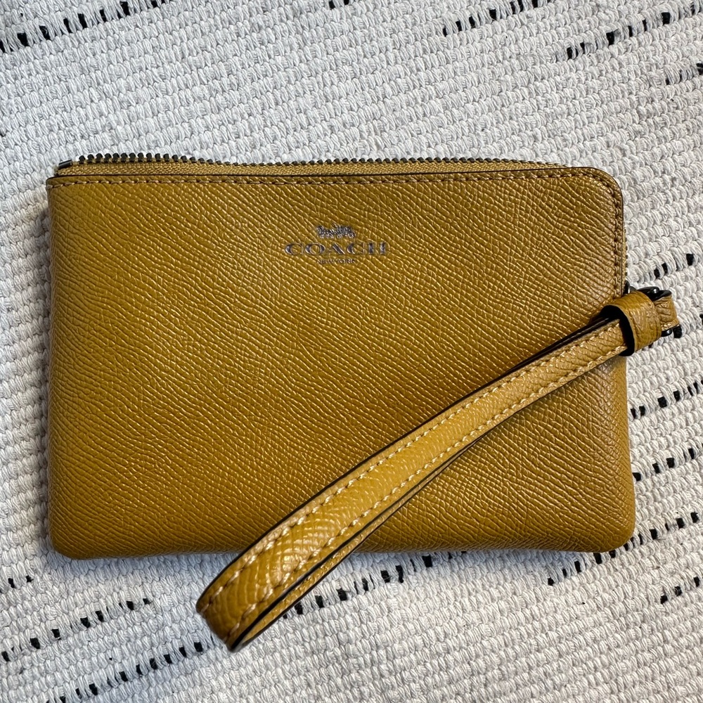 Coach Yellow Wristlet